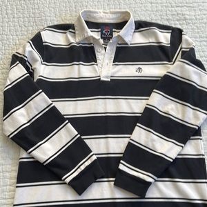 Brooks Brothers Boys XL rugby shirt. Black and white stripe. V good condition